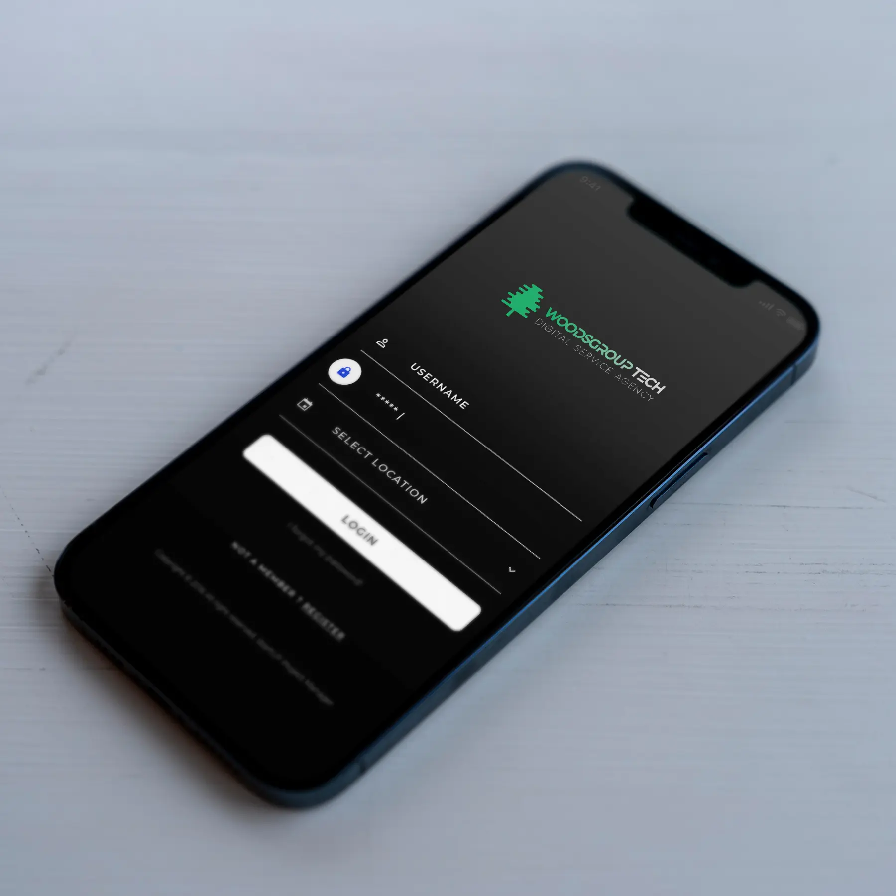 Branded logo on custom login screen - iphone